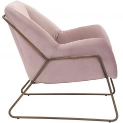 ZUO Living Room SUNDAY CHAIR: DUSTY ROSE VELVET