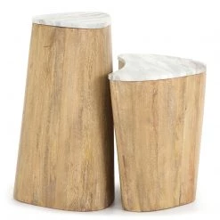 FOUR HANDS SUNWASHED MANGO NESTING TABLES