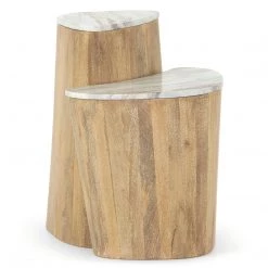 FOUR HANDS SUNWASHED MANGO NESTING TABLES