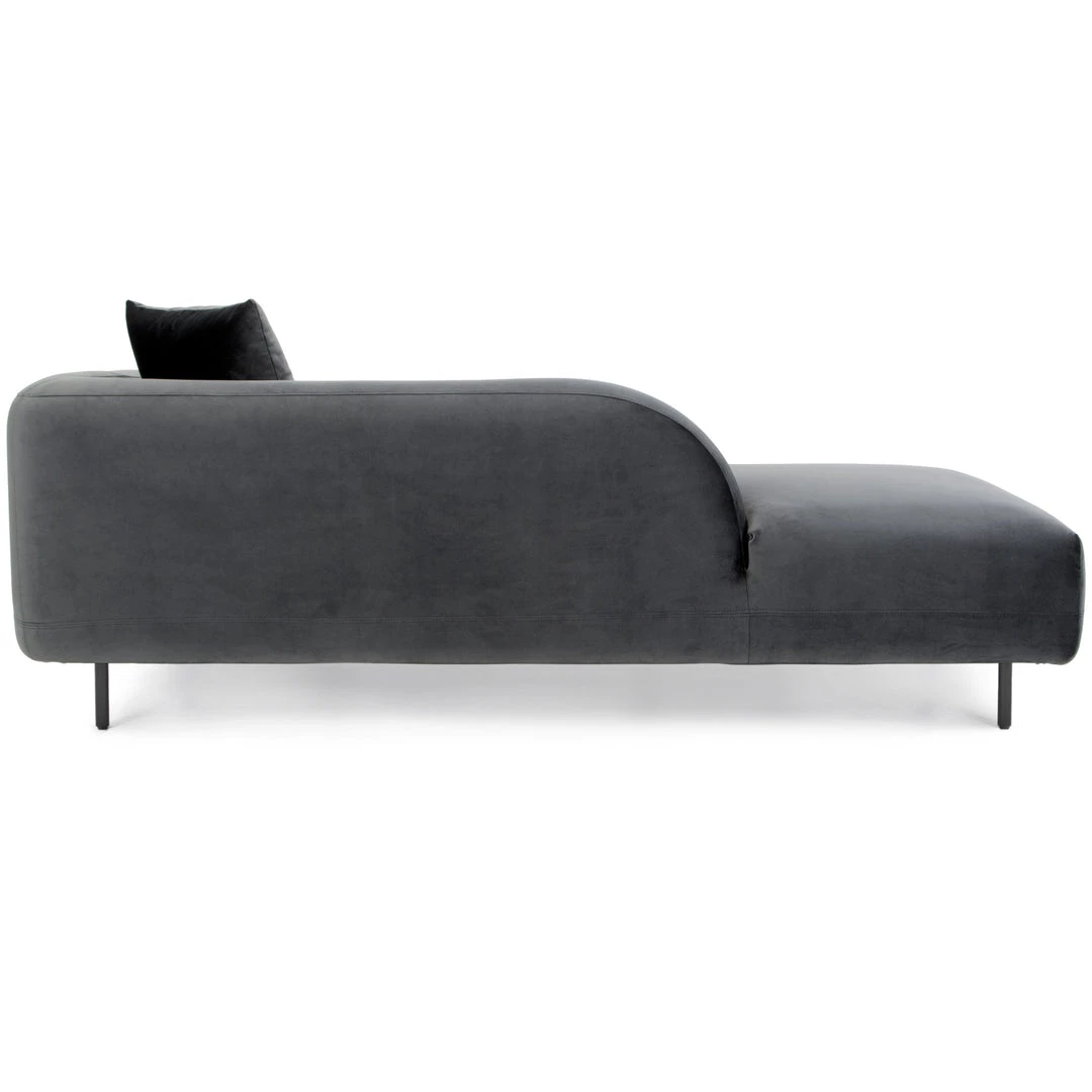MOES Furniture SWELL VELVET CHAISE: ANTHRACITE 6 MOES Furniture SWELL VELVET CHAISE: ANTHRACITE