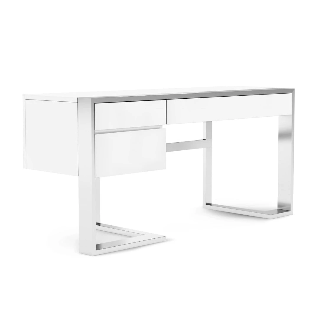 VIG SYLVAN WHITE LACQUER DESK 2 VIG SYLVAN WHITE LACQUER DESK