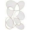 UTTERMOST SYMPHONY GOLD METAL + WHITE GLASS WALL ART Wall Sculptures + Decor