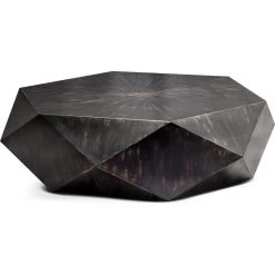 UTTERMOST Living Room TAMBORA COFFEE TABLE: WORN BLACK