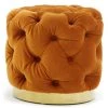 VIG Furniture TANGERINE BUTTON TUFTED VELVET OTTOMAN