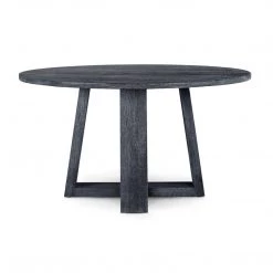 MOES Furniture TANYA ROUND DINING TABLE: SANDBLASTED BLACK
