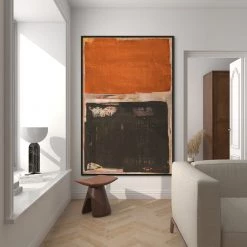 L ART "TARINISHED" ABSTRACT ON NATURAL CANVAS Wall Art