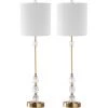 SURYA Lighting TARYN CRYSTAL & BRASS BUFFET LAMP | SET OF 2