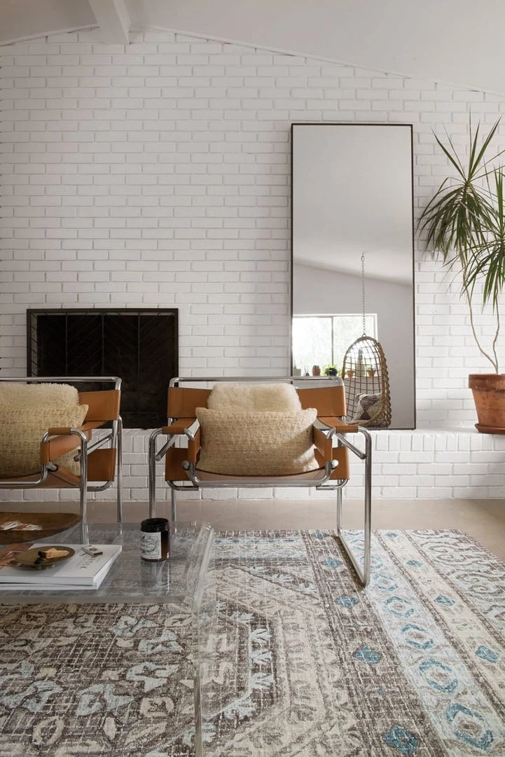 LOLOI TATUM WOOL RUG: AQUA, STONE 3 LOLOI TATUM WOOL RUG: AQUA, STONE