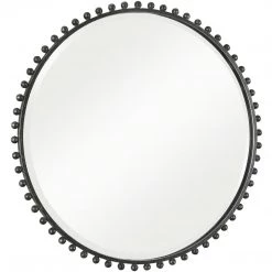 UTTERMOST TAZA ROUND MIRROR: ANTIQUE BLACK 8 UTTERMOST TAZA ROUND MIRROR: ANTIQUE BLACK
