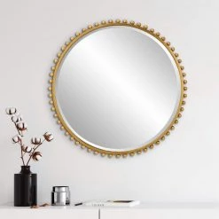 UTTERMOST TAZA ROUND MIRROR: GOLD Mirrors