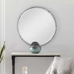 UTTERMOST Mirrors TAZA ROUND MIRROR: VINTAGE WHITE