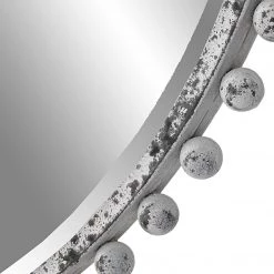 UTTERMOST Mirrors TAZA ROUND MIRROR: VINTAGE WHITE