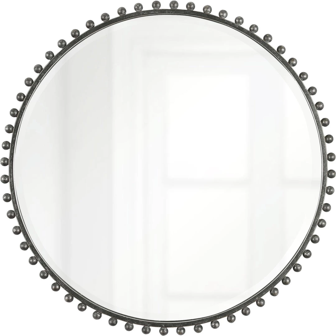 UTTERMOST TAZA ROUND MIRROR: ANTIQUE BLACK 1 UTTERMOST TAZA ROUND MIRROR: ANTIQUE BLACK