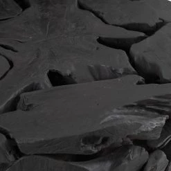 PHILLIPS COLLECTION TEAK CHUNK ROUND COFFEE TABLE: BLACK Furniture