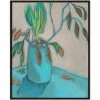 L ART "TEAL TABLE PLANTS" CANVAS ART
