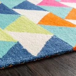 SURYA POP ANGLES WOOL RUG: ELECTRIC MULTI 8 SURYA POP ANGLES WOOL RUG: ELECTRIC MULTI