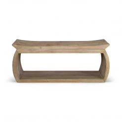 UTTERMOST TEMPLE NATURAL ELM WOOD BENCH