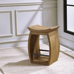 UTTERMOST TEMPLE RECYCLED WOOD COUNTER STOOL Furniture