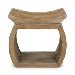 UTTERMOST TEMPLE NATURAL ELM WOOD STOOL Living Room