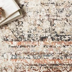 LOLOI THEIA 05 RUG: TAUPE / BRICK