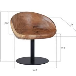 PHILLIPS COLLECTION Furniture CHAMCHA WOOD SWIVEL CHAIR 9 PHILLIPS COLLECTION Furniture CHAMCHA WOOD SWIVEL CHAIR