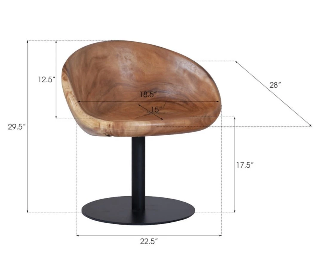 PHILLIPS COLLECTION Furniture CHAMCHA WOOD SWIVEL CHAIR 5 PHILLIPS COLLECTION Furniture CHAMCHA WOOD SWIVEL CHAIR