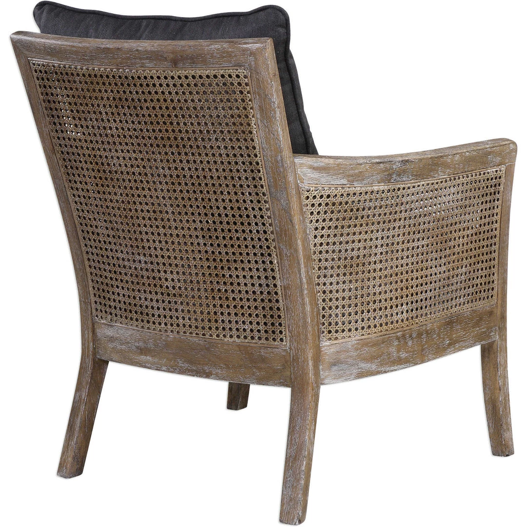 UTTERMOST Furniture THE GROVE CANE CHAIR: CHARCOAL 3 UTTERMOST Furniture THE GROVE CANE CHAIR: CHARCOAL