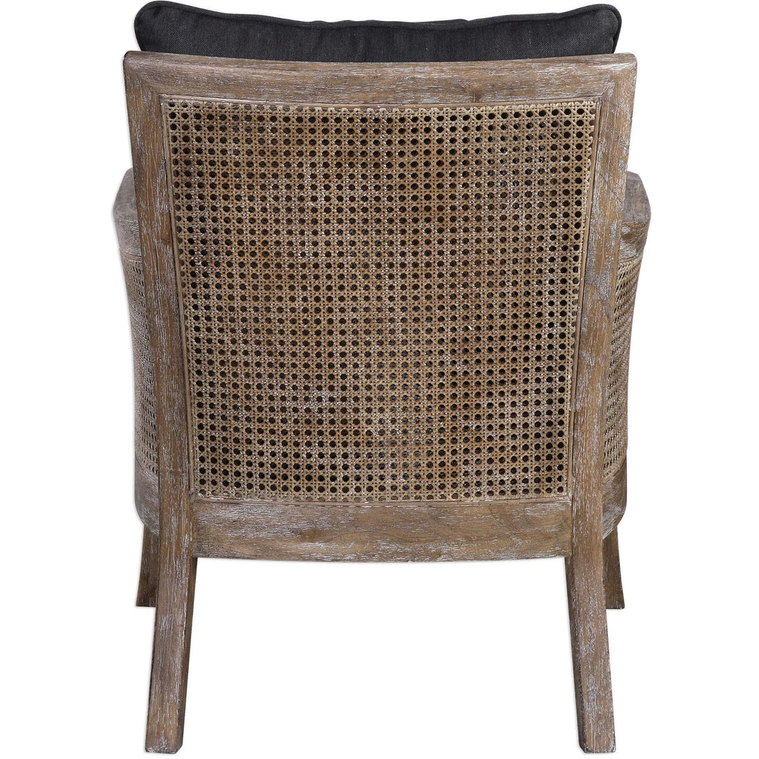 UTTERMOST Furniture THE GROVE CANE CHAIR: CHARCOAL 4 UTTERMOST Furniture THE GROVE CANE CHAIR: CHARCOAL