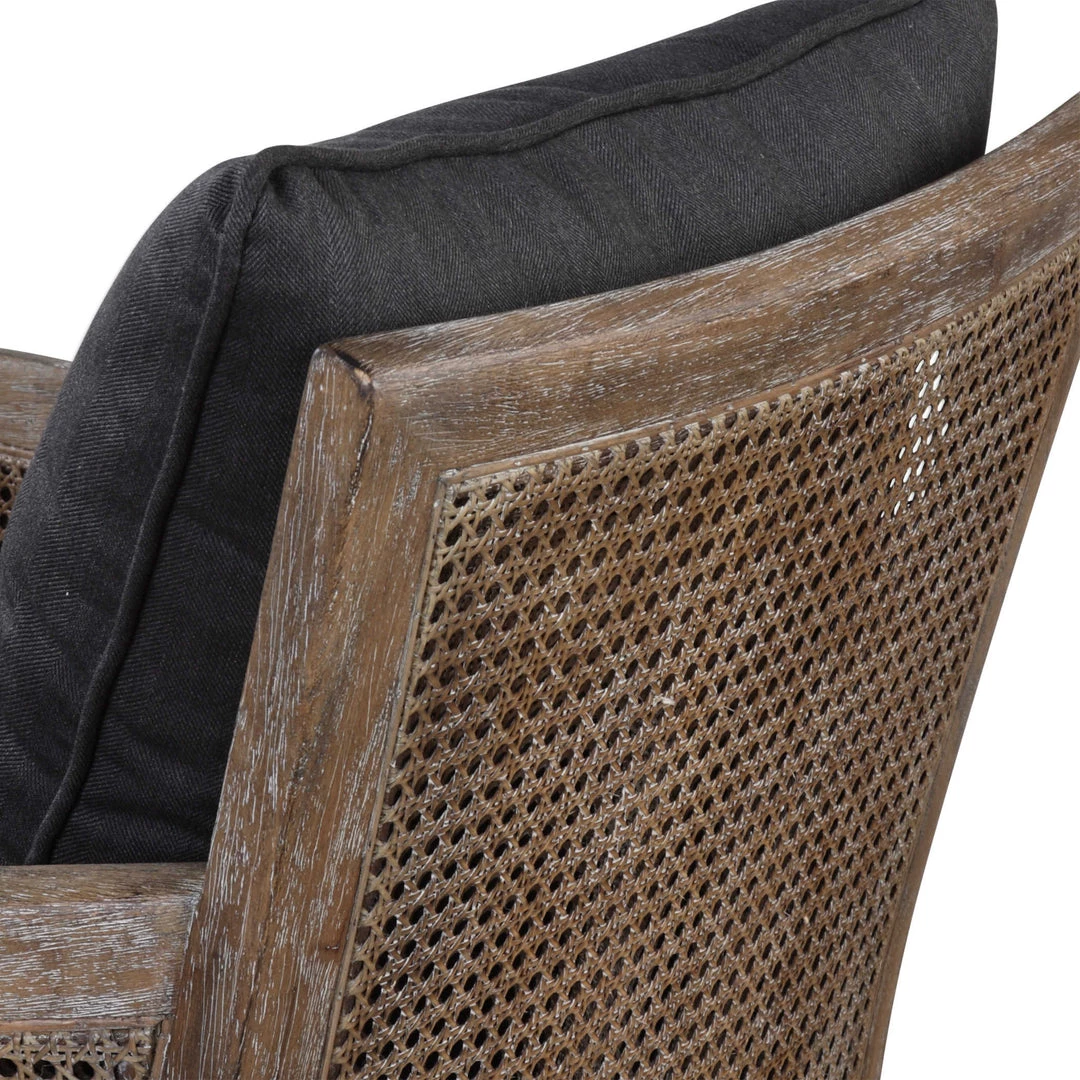 UTTERMOST Furniture THE GROVE CANE CHAIR: CHARCOAL 6 UTTERMOST Furniture THE GROVE CANE CHAIR: CHARCOAL