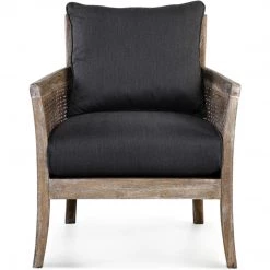UTTERMOST Furniture THE GROVE CANE CHAIR: CHARCOAL