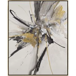 L ART "THE SPACE BETWEEN" GOLD EMBELLISHED CANVAS ART Wall Art
