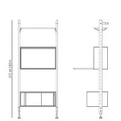 NUEVO Living Room THEO WALL UNIT WITH BAR