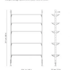 NUEVO THEO WALL UNIT WITH LARGE SHELVES Living Room