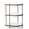 FOUR HANDS THREE TIER OVAL END TABLE