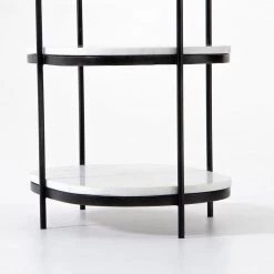 FOUR HANDS THREE TIER OVAL END TABLE
