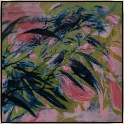 L ART "THREE WISE BIRDS" CANVAS ART