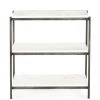 FOUR HANDS THREE TIER MARBLE END TABLE