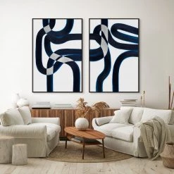 L ART "THROUGH THE ROAD I" HAND PAINTED CANVAS ART