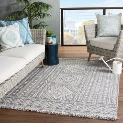 JAIPUR TIKAL INAYAH INDOOR-OUTDOOR RUG: GREY