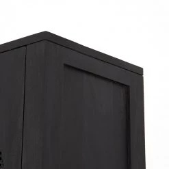 FOUR HANDS Furniture TILDA BLACK WASH MANGO + CANE TALL CABINET
