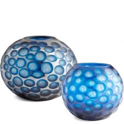 CYAN ROUND TOREEN VASE
