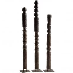 CYAN TOTEM FLOOR SCULPTURES Pillows + Decor