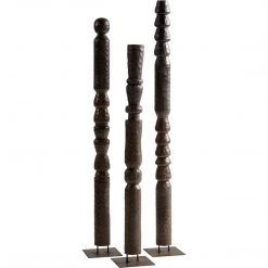 CYAN TOTEM FLOOR SCULPTURES Pillows + Decor