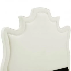 TOV Bedroom GWINETTE CREAM VELVET BED 7 TOV Bedroom GWINETTE CREAM VELVET BED