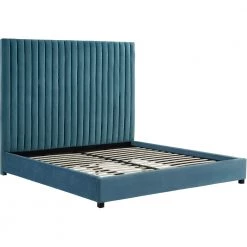TOV MISCHA SEA BLUE VELVET BED