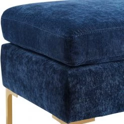 TOV ETTA NAVY VELVET BENCH Living Room