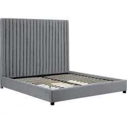TOV MISCHA GREY VELVET BED Bedroom 7 TOV MISCHA GREY VELVET BED Bedroom