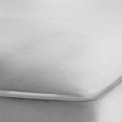 TOV MAURA GRAY VELVET BAR STOOL