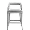 TOV Kitchen + Dining MAURA GRAY VELVET COUNTER STOOL