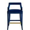 TOV MAURA NAVY VELVET COUNTER STOOL